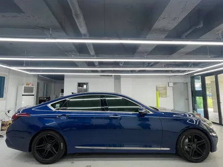 제네시스 G80 스포츠 스터닝 오렌지 전체랩핑 시공 / 화성,수원,오산