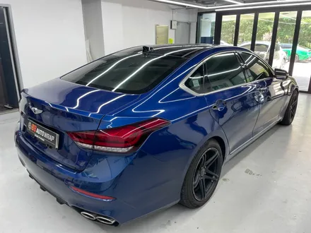 제네시스 G80 스포츠 스터닝 오렌지 전체랩핑 시공 / 화성,수원,오산