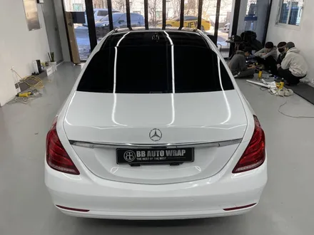 화성랩핑 벤츠S350 롱바디 유광화이트 전체랩핑시공 / 화성,수원,오산