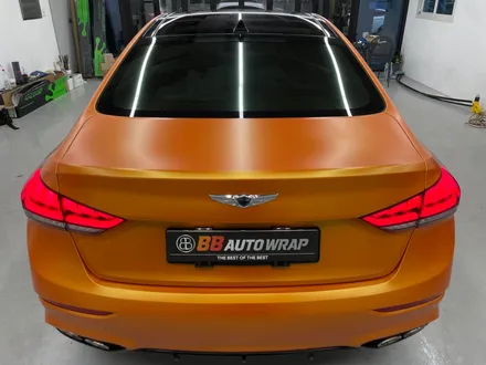 제네시스 G80 스포츠 스터닝 오렌지 전체랩핑 시공 / 화성,수원,오산