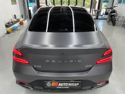 화성랩핑 제네시스 g70 사틴 다크 그레이 전체랩핑 시공 / 화성,수원,오산