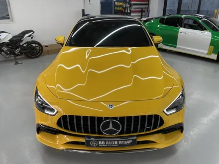 동탄랩핑 벤츠 AMG GT43 에이버리 다크옐로우 전체랩핑 시공 / 화성,수원,오산