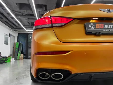 제네시스 G80 스포츠 스터닝 오렌지 전체랩핑 시공 / 화성,수원,오산