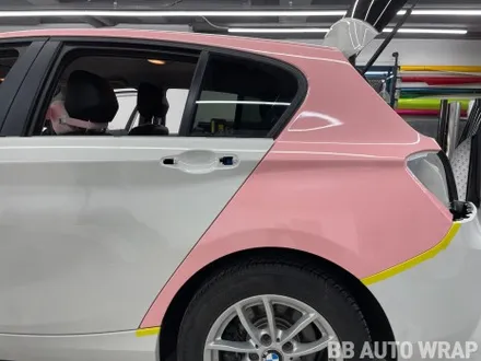 비닐 프로그 루즈핑크 전체랩핑 / BMW / 1시리즈 / 화성,수원,오산