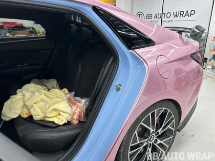 아반떼 N 전체랩핑 고광택 AX 패션 핑크+블랙 PPF 시공