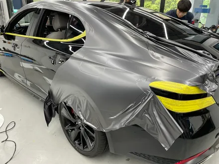 화성랩핑 제네시스 g70 사틴 다크 그레이 전체랩핑 시공 / 화성,수원,오산