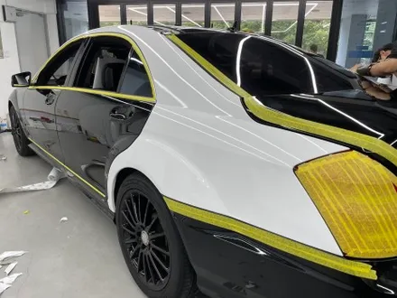 화성랩핑 벤츠 S63AMG 3M 유광 화이트 전체랩핑 시공했어요 / 화성,수원,오산