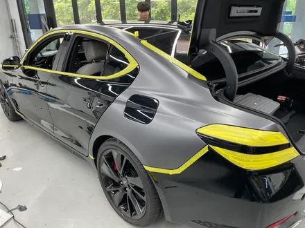 화성랩핑 제네시스 g70 사틴 다크 그레이 전체랩핑 시공 / 화성,수원,오산