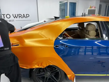 제네시스 G80 스포츠 스터닝 오렌지 전체랩핑 시공 / 화성,수원,오산