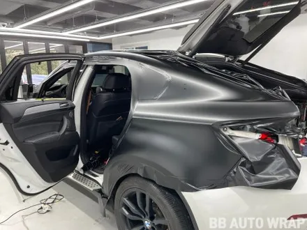 평택랩핑 BMW E71 X6 사틴 블랙 전체랩핑+카본실내래핑 시공 / 화성,수원,오산