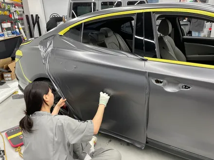 화성랩핑 제네시스 g70 사틴 다크 그레이 전체랩핑 시공 / 화성,수원,오산