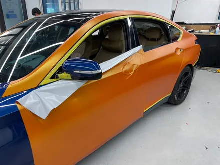 제네시스 G80 스포츠 스터닝 오렌지 전체랩핑 시공 / 화성,수원,오산