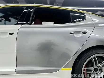 자동차랩핑 스팅어 오토 벨벳 GT실버 전체랩핑 / 화성시 향남읍 상신리