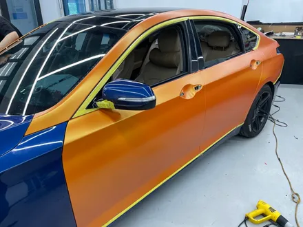 제네시스 G80 스포츠 스터닝 오렌지 전체랩핑 시공 / 화성,수원,오산