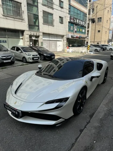 수원PPF 랩핑 페라리 SF90 스파이더 블랙PPF 루프스킨 시공 / 수원,광교,동탄