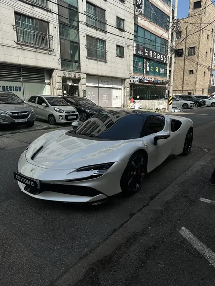 수원PPF 랩핑 페라리 SF90 스파이더 블랙PPF 루프스킨 시공 / 수원,광교,동탄
