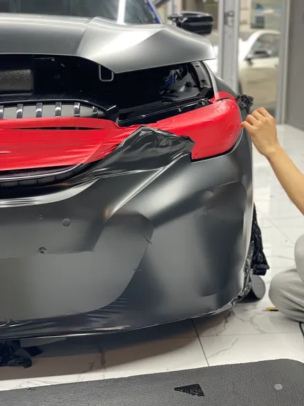 Bmw m340i랩핑 사틴블랙락그레이 스모그필름 커스텀비 수원랩핑 권선구랩핑 / 수원,광교,동탄