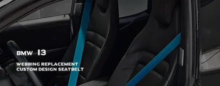 [서울.경기 | 자동차 실내 튜닝 전문점] BMW i3 롱비치 블루 컬러 안전벨트 교체 시공! 전기차에 딱이네? / 부산 기장경기 광주시 문형동