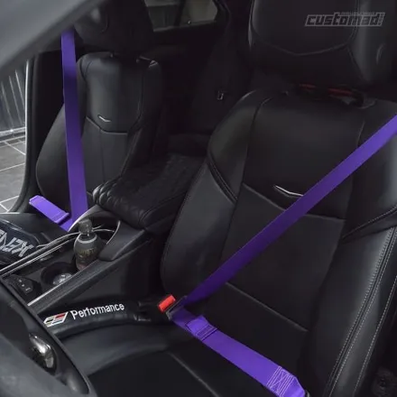 블랙에 레드만 잘어울리는게 아니다, 블랙&퍼플 조합 [캐딜락 Cadillac ATS 컬러벨트 _커스텀매드] #컬러안전벨트 #안전벨트튜닝 #서울경기자동차튜닝샵 #벨트교체 / 부산 기장경기 광주시 문형동