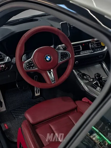 [서울.경기 | 자동차 실내 튜닝 전문점] BMW 420i 핸들 타코라 레드 컬러 커스텀 도색 교체 염색 / 부산 기장경기 광주시 문형동