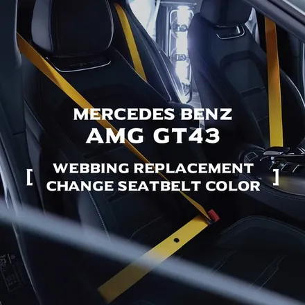 인테리어 드레스업의 화룡점정! [벤츠 AMG GT43 커스텀벨트 _커스텀매드] #컬러안전벨트 #컬러벨트 #안전벨트튜닝 #서울경기자동차튜닝샵 #업체추천 / 부산 기장경기 광주시 문형동