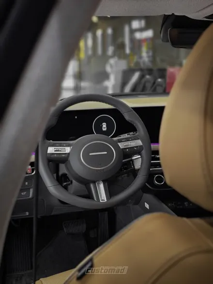 순정보다 순정같은 핸들염색 시공기 [소나타 디엣지 핸들 커스텀 도색 시공 _ 부산 자동차 실내염색 전문점] / 부산 기장