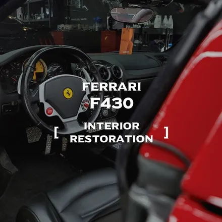 페라리 F430 실내복원기 [Ferrari F430 복원시공 _커스텀매드] #가죽복원 #시트복원 #끈적임복원 #핸들복원 / 부산 기장경기 광주시 문형동