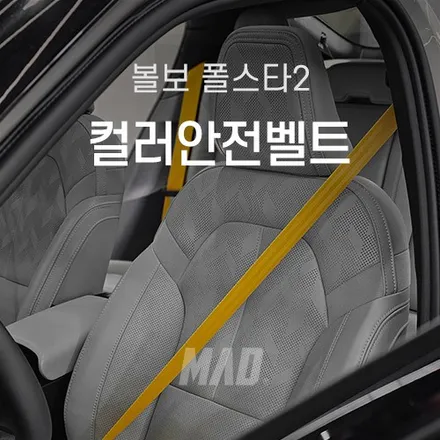 [수원.용인 | 자동차 실내 커스텀 전문점] 볼보 폴스타2 스웨디시 골드 컬러 안전벨트 교체 튜닝 경험많은 곳을 찾는다면 바로 여기 / 부산 기장경기 광주시 문형동