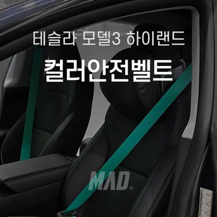 테슬라 모델3 하이랜드 티파니블루 컬러 안전벨트 교체 가격 비용 / 부산 기장경기 광주시 문형동