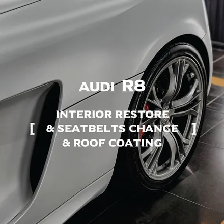 R8을 R8해보자 [아우디 R8 gt spyder 실내복원&컬러안전벨트 시공 _커스텀매드] / 부산 기장