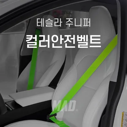 테슬라 모델 Y 주니퍼 안전벨트 색상 교체는 커스텀매드 / 부산 기장경기 광주시 문형동
