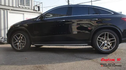 벤츠 다운 SUV 쿠페! GLE 350D 쿠페의 레드 캘리퍼도색 + 블랙유광 휠도색. / 용인 처인구