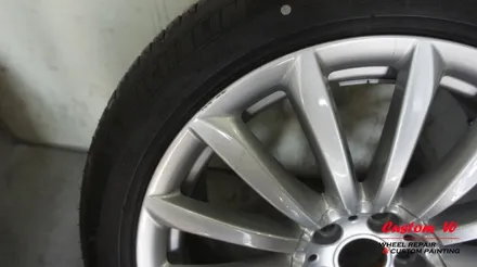 신형 BMW 7시리즈 740LD 휠 상처수리 후 고스트크롬 휠도색. / 용인 처인구