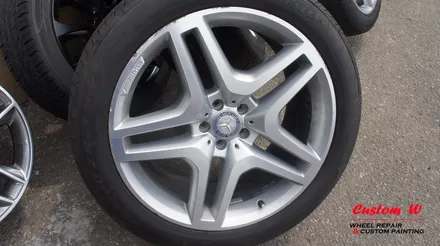 거대한 덩치의 캐나다에서 넘어온 GL 350 BLUETEC 차량의 다이아몬드컷팅 휠수리(건메탈폴리쉬로 변경) / 용인 처인구