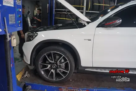 GLC 43 AMG 강렬한 레드 캘리퍼도색과 순정품 에어품질패키지(에어발란스+이오나이저) 시공. / 용인 처인구