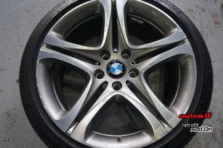BMW 640d 19인치 휠 블랙유광 휠도색 + 레드 캘리퍼도색. / 용인 처인구