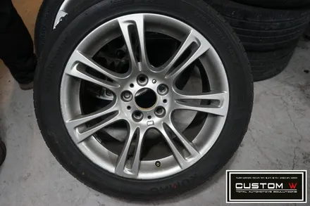 BMW F10 528I 고스트크롬 휠도색 + M퍼포먼스 블루 캘리퍼도색. / 용인 처인구