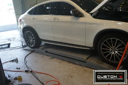 메르세데스 벤츠 GLC220d 쿠페 마차 휠 블랙유광 휠도색 + AMG 레드 캘리퍼도색. / 용인 처인구
