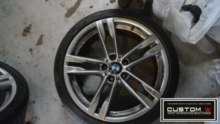 BMW 640d 블랙유광 휠도색, 고스트크롬 휠도색 2가지 컬러 휠도색 작업 함께 보기. / 용인 처인구