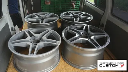 벤츠 CLS 63 AMG 고스트크롬 휠도색. / 용인 처인구