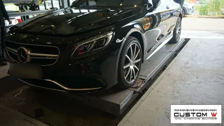 벤츠 C217 S63AMG 쿠페 더욱 강력한 퍼포먼스 스타일링을 위한 블랙유광 휠도색, 레드 캘리퍼도색. / 용인 처인구
