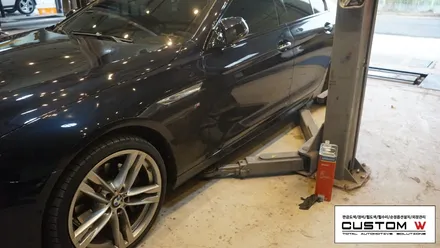 BMW 640d 고스트크롬 휠도색, M퍼포먼스 블루 캘리퍼도색. / 용인 처인구
