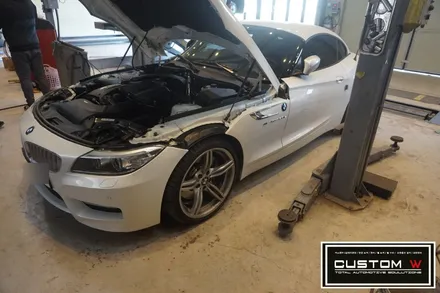 BMW Z4 부식 녹 제거후, 캘리퍼 도색 그리고 잘못된 휠도색 이력 박리후, 하이퍼 실버 휠도색 재작업. 커스텀W / 용인 처인구