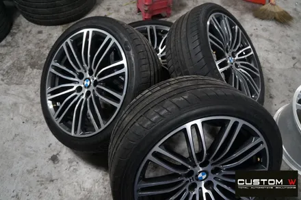 BMW G30 530i 664M 휠 상처 수리 후,블랙유광 휠도색.커스텀W / 용인 처인구