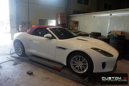 재규어 F-TYPE / F 타입 블랙유광 휠도색 그리고 레드 캘리퍼 도색 작업 까지.! 커스텀W / 용인 처인구