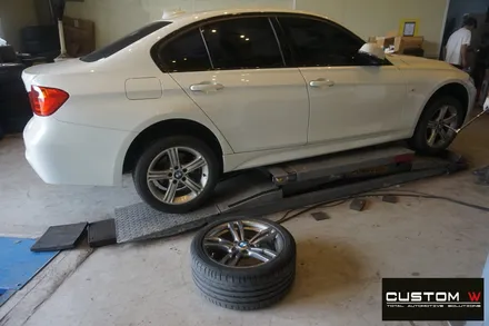 BMW F30 320D 휠 상처 수리 후, 고스트 크롬 휠도색 & 부식 녹 제거 후, 캘리퍼 도색. / 용인 처인구