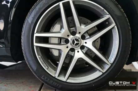 벤츠 S350D 블랙유광 휠도색 + 골드 캘리퍼 도색 / 용인 처인구