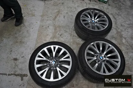 BMW 5GT 휠 상처 수리 후 고스트크롬 휠 도색 / 용인 처인구