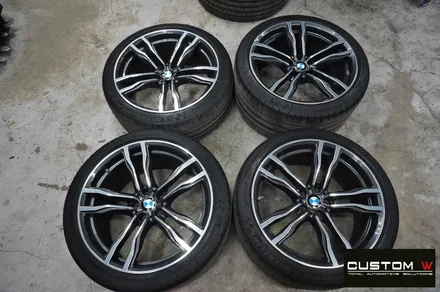 BMW X5M 휠 수리 후 블랙유광 휠도색 / 용인 처인구