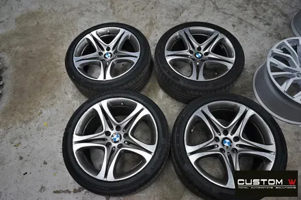 BMW 640d 휠 수리 후 블랙유광 휠 도색 + 레드 캘리퍼 도색 / 용인 처인구